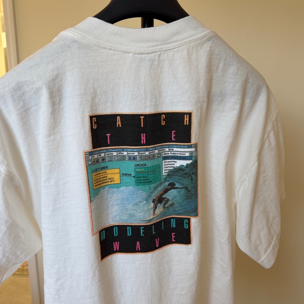 Vintage 90s Tech Silicon Valley Promo T-Shirt White XL Distressed - Picture 5 of 8